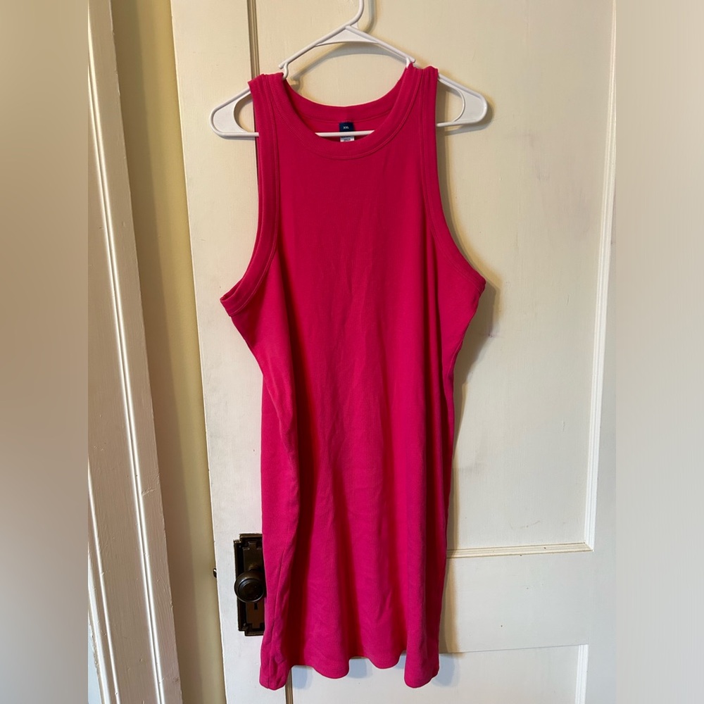 Old navy pink ribbed dress in size xxl